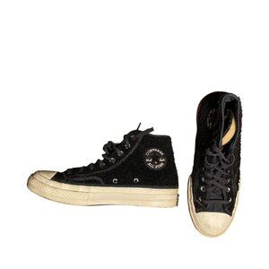 Black high-top Converse, size 9